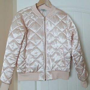 Adorable pink bomber